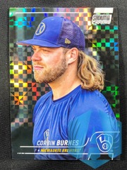 2022 Topps Stadium Club Chrome Corbin Burnes #129 X-Fractor Milwaukee Brewers